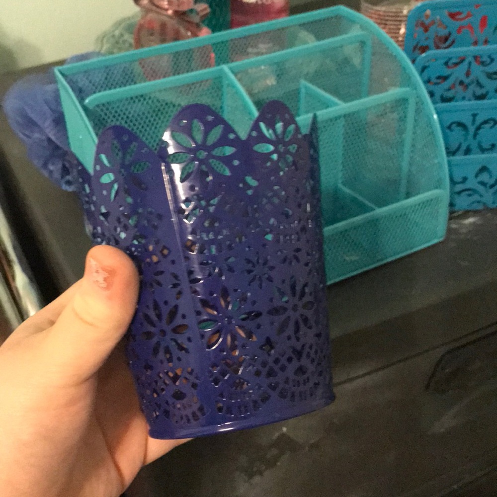 Blue office storage